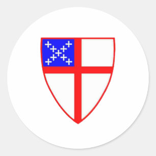 Episkopales Schild Runder Aufkleber