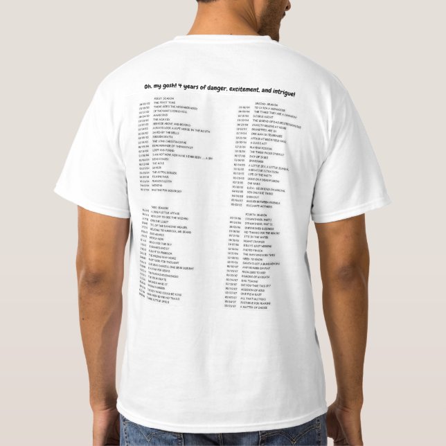 Episode-List-T - Shirt (Rückseite)