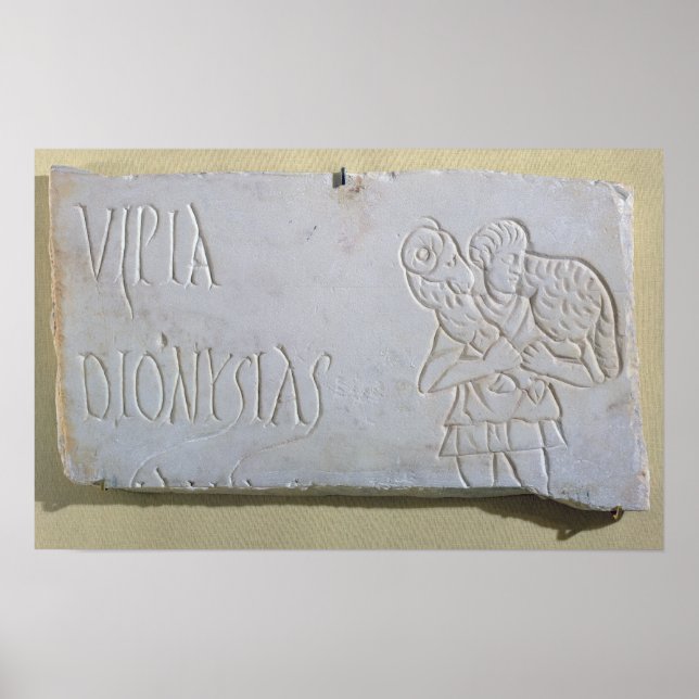 Epitaph mit einem Relief des Guten Hirten Poster (Vorne)