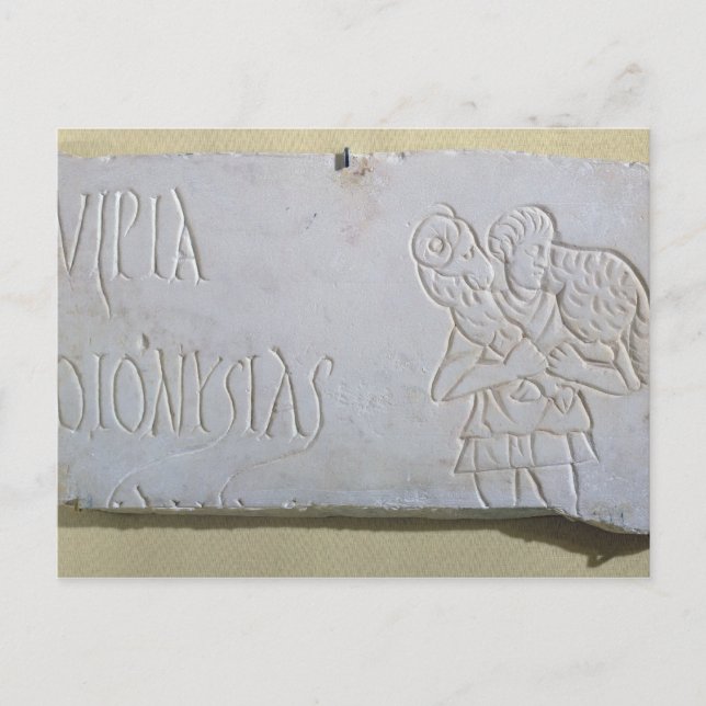 Epitaph mit einem Relief des Guten Hirten Postkarte (Vorderseite)