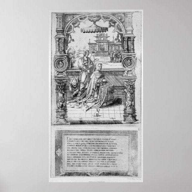 Epitaph von Margaret von Österreich Poster (Vorne)