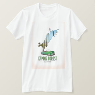 Epping Forest Essex England Karte T-Shirt