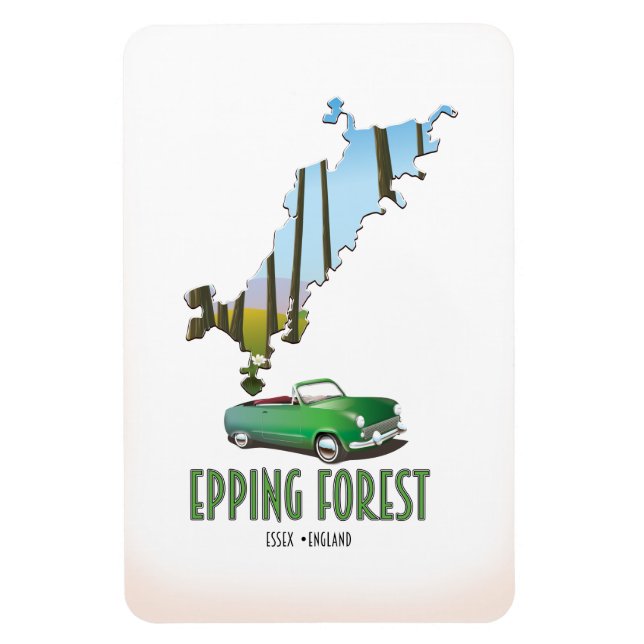 Epping Forest Essex England map Magnet (Vertikal)