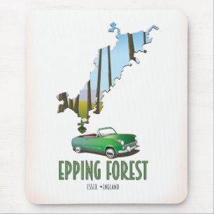 Epping Forest Essex England map Mousepad