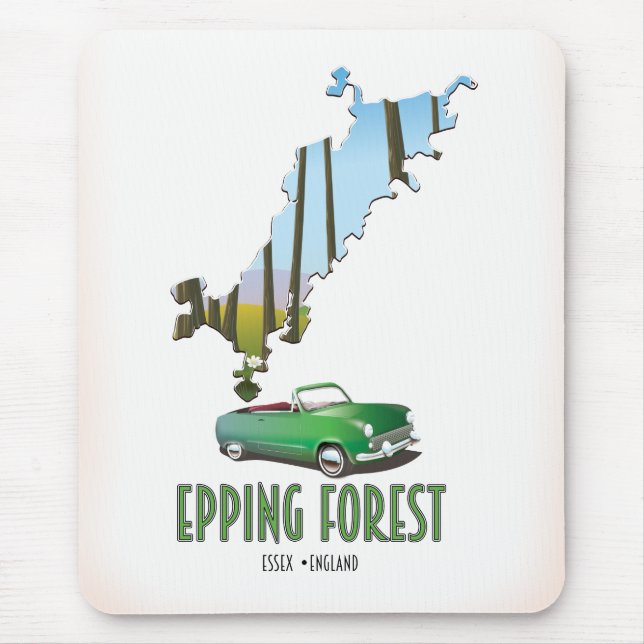 Epping Forest Essex England map Mousepad (Vorne)