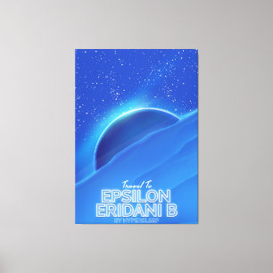 Epsilon Eridani b Sci-Fi-Reiseplakat Leinwanddruck