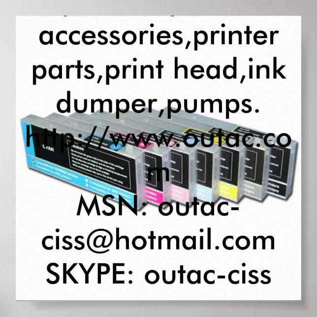 Epson 4450,Epson 4880 Refill able Cartridge etc. Poster (Vorne)