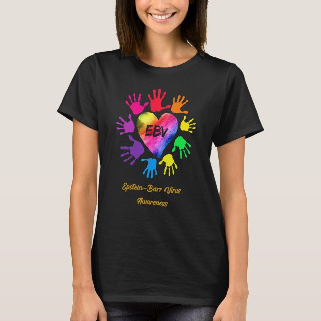 Epstein Barr Virus Awareness Hands Epstein Barr Vi T-Shirt (Vorderseite)