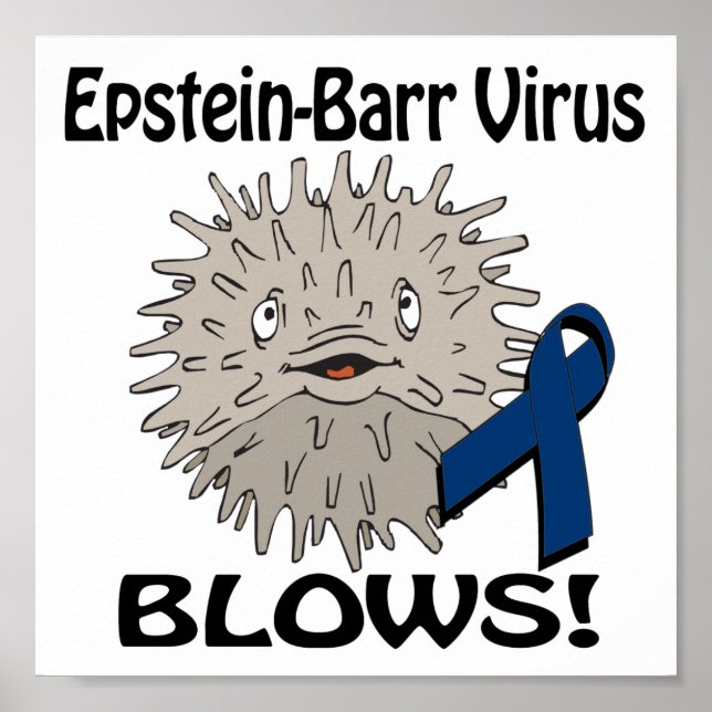 Epstein-Barr-Virus bläst Sensibilisierungsdesign Poster (Vorne)