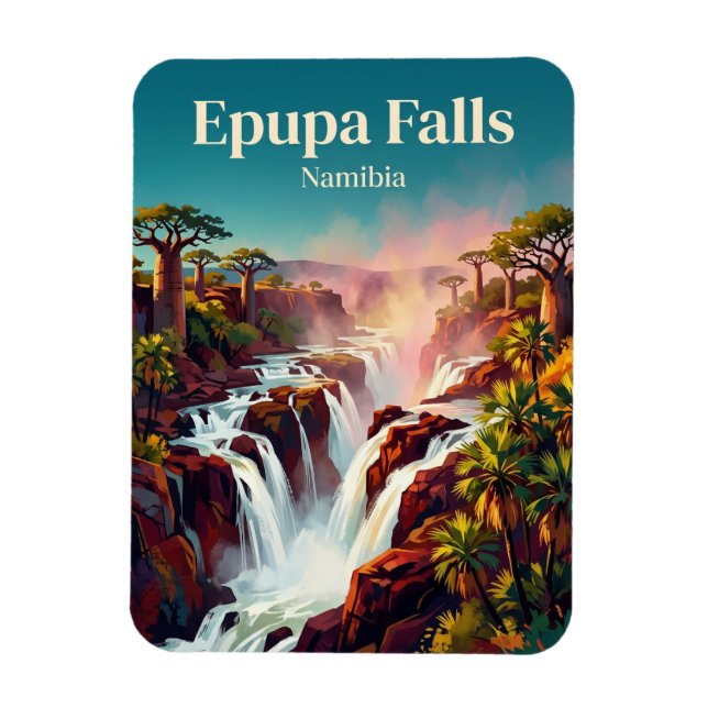Epupa-Fälle Namibia Magnet (Vertikal)