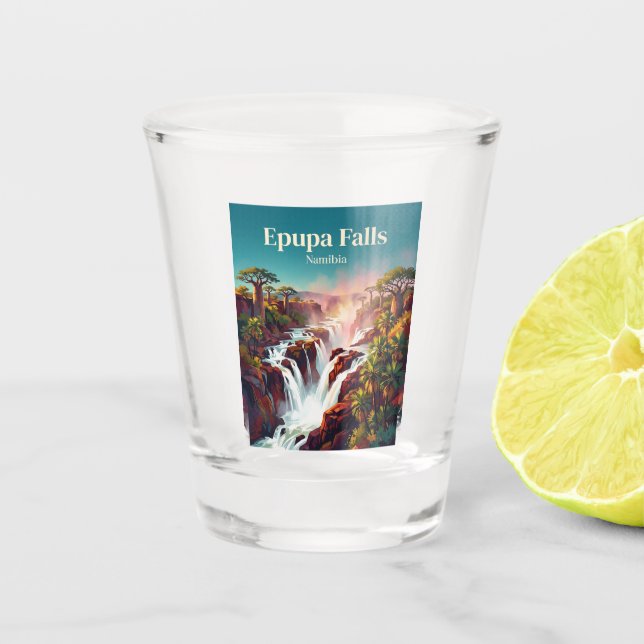 Epupa-Fälle Namibia Schnapsglas (Vorderseite)