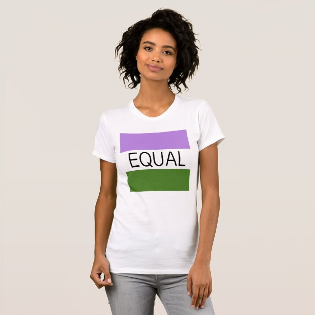 EQUAL Genderqueer Flag T-Shirt (Vorne ganz)
