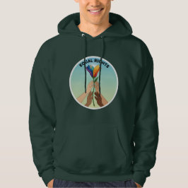Equal Rights Rainbow Flower-Diverse and Unity Hoodie