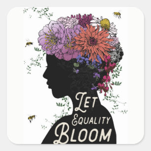 Equality Bloom Aufkleber gelassen