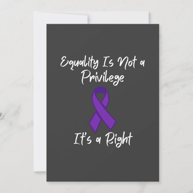 Equality is not a privilege it’s a right, feminism einladung (Vorderseite)