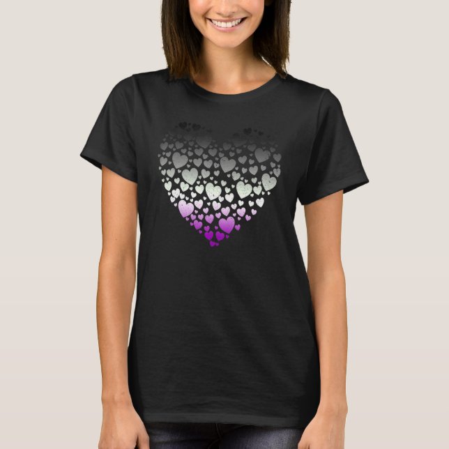 Equality Que Ace Pride Asexuality Flag Herz T-Shirt (Vorderseite)