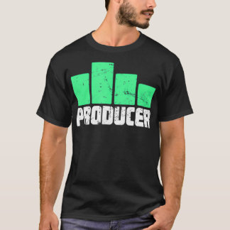 Equalizer Bars Distressed Music Producer T-Shirt