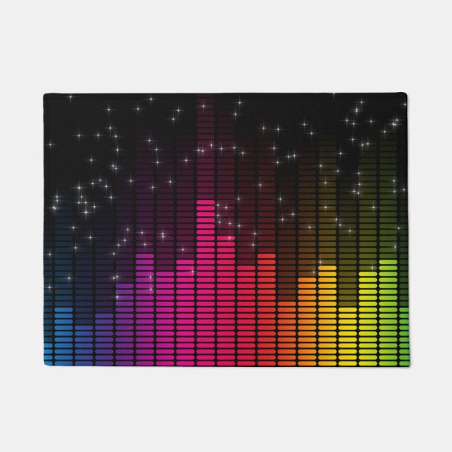 Equalizer Disco-Lichter Musiklautstärke Fußmatte (Vorderseite)