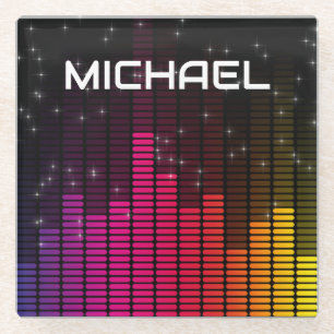 Equalizer Disco-Lichter Musiklautstärke Personalis Glasuntersetzer