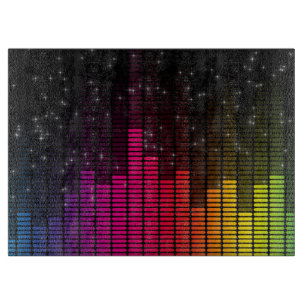 Equalizer Disco-Lichter Musiklautstärke Schneidebrett
