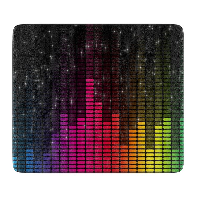Equalizer Disco Music Cutting Board Schneidebrett (Vorderseite)