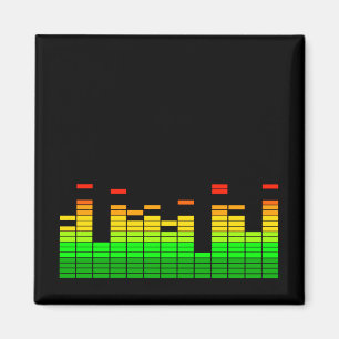 Equalizer-Vibes vom Beat der DJ-Musik-Dekoration Magnet
