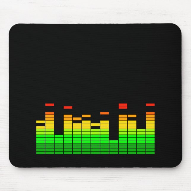 Equalizer Vibes vom Beat of DJ Music Graphic Mousepad (Vorne)
