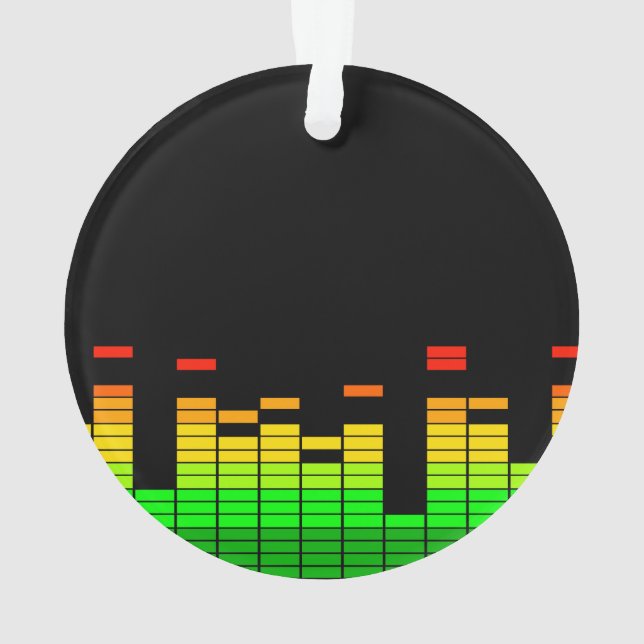 Equalizer Vibes von der Beat of DJ Music Black Ornament (Rückseite)