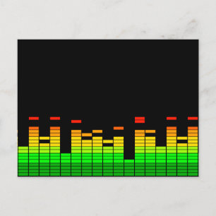 Equalizer Vibes von der Beat of DJ Music Black Postkarte