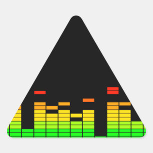 Equalizer Vibes von der Beat of DJ Music Dekoratio Dreieckiger Aufkleber