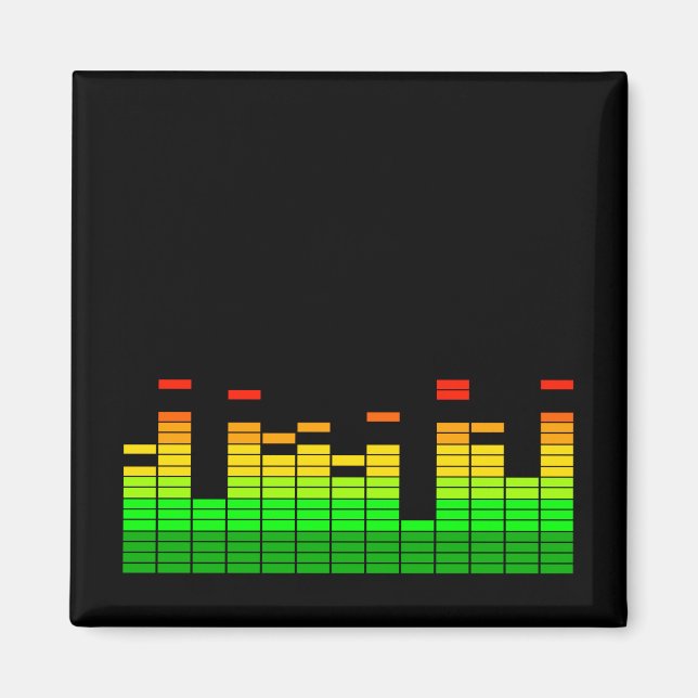 Equalizer Vibes von der Beat of DJ Music Dekoratio Magnet (Vorne)