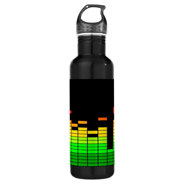 Equalizer Vibes von der Beat of DJ Music Trinkflasche (Vorderseite)