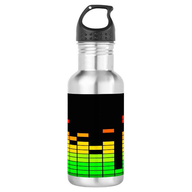 Equalizer Vibes von der Beat of DJ Music Trinkflasche (Vorderseite)