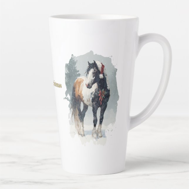 Equestrian Christmas Latte Mug Milchtasse (Rechts)