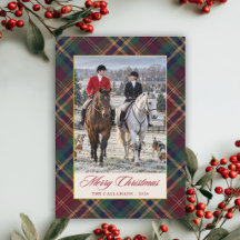 Equestrian Classic Tartan Plaid Jagdclub-Foto