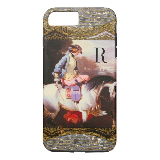 Equestrian Elsa Monogram 7 Plus Case-Mate iPhone Hülle (Rückseite)