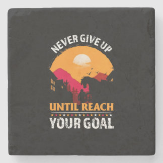Equestrian Gift | Never Give Up Until Reach Steinuntersetzer