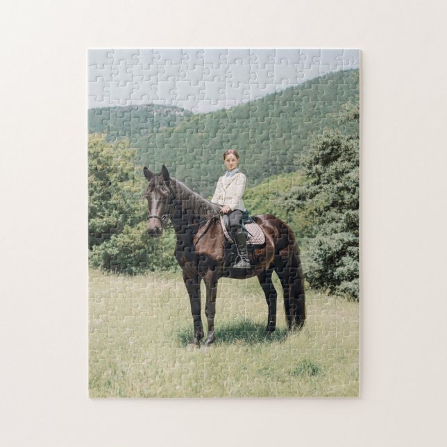 Equestrian Horse Custom Photo Unique Puzzle (Vertikal)