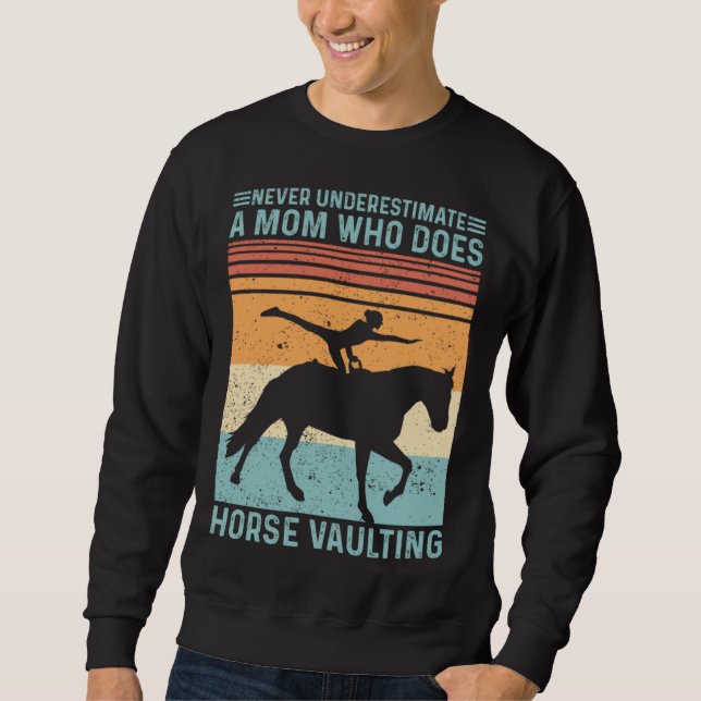 Equestrian Horse Vaulting Retro Sweatshirt (Vorderseite)