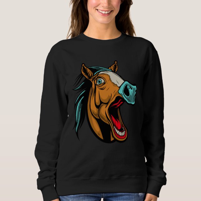 Equestrian Horseback  Horse Riding Sweatshirt (Vorderseite)