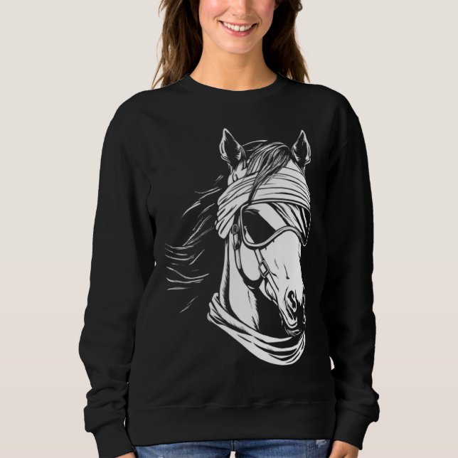 Equestrian  Horseback Horse Riding Sweatshirt (Vorderseite)