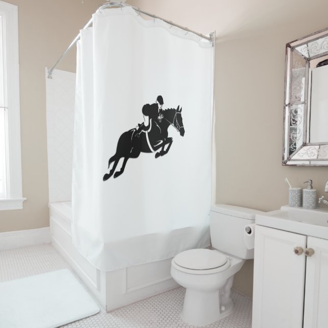 Equestrian Jumper Duschvorhang (Beispiel)