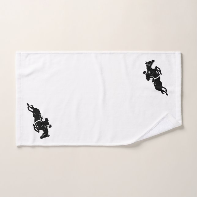 Equestrian Jumper White Handtuch (Handtuch)
