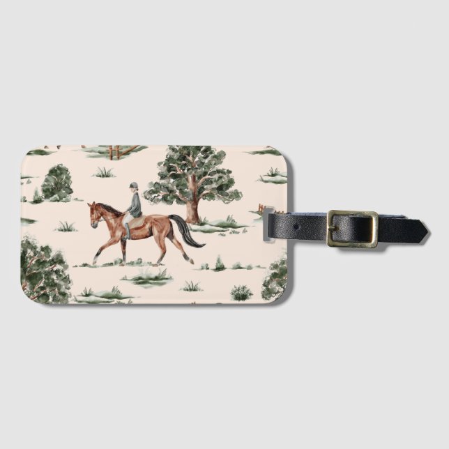Equestrian Luggage Tag Gepäckanhänger (Vorderseite (Horizontal))
