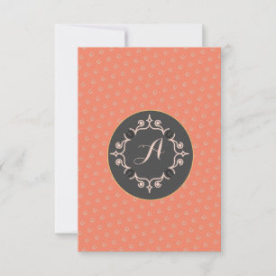Equestrian Monogram Lucky Horse Shoe Personalisier Dankeskarte