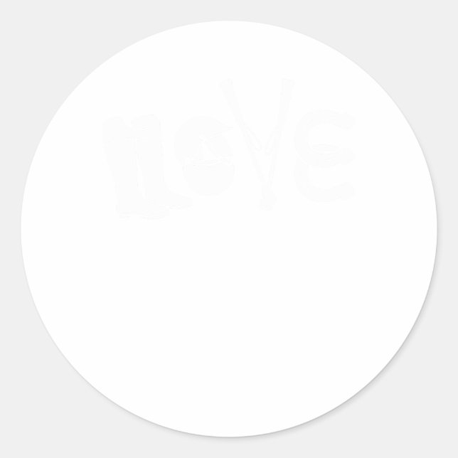 Equestrian Sports Horse Racing Horseshoe Stable Gi Runder Aufkleber (Vorderseite)