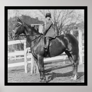 Equestrienne Mädchen auf ihrem Pferd 1926 Poster