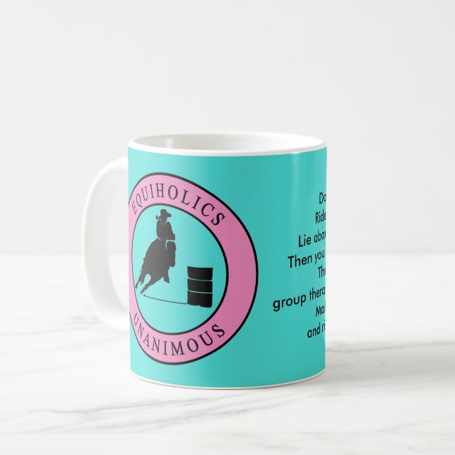 Equiholics Unanimous Barrel Racer Tasse (Vorderseite Links)