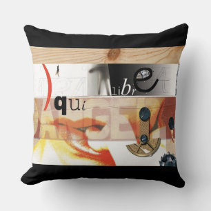 Equilibre Danger Dadaist Digital Collage - Pillow Kissen