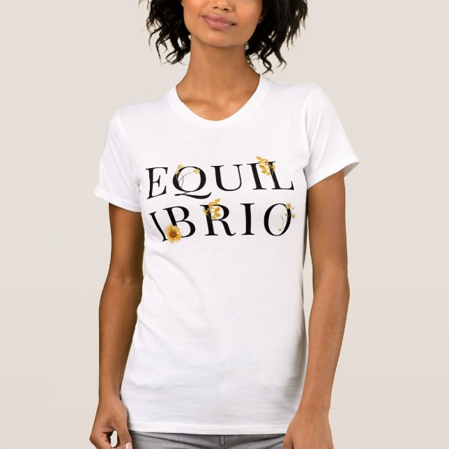 Equilibrio (con fiori gialli; Italiano) T-Shirt (Vorderseite)